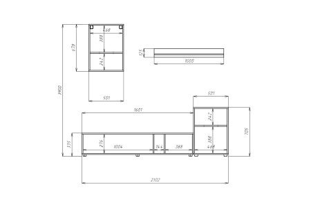 Гостиная Rock дуб гранж песочный